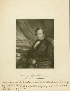An Engraved Portrait of Henry Miller Shreve by Samuel Treat